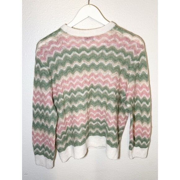 LA Altelier & OTHER STORIES  Zig Zag Sweater Mohair Size Medium - Picture 3 of 5